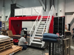 MODS setting up trade show display