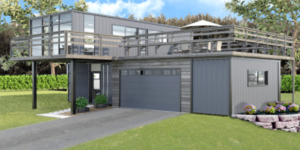 grey container house
